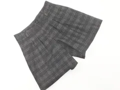 KUMIKYOKU 組曲 ウール混 チェック ショート パンツ sizeS1/黒 ◇■ レディース