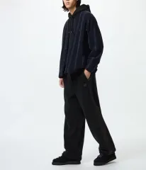 ユニクロ ニードルズ フリース ワイド パンツ ブラック XS