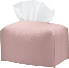 TOMOTHY ティッシュケース おしゃれ 厚型 深型 2段 ティッシュカバー 北欧 韓国インテリア (ピンク,  約245mmx130mmx130mm)