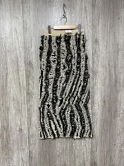 美品 She's Closet シーズクローゼット タグ付 未使用 MIXフリンジタイト ロング スカート sizeF/ベージュ ◆■ レディース