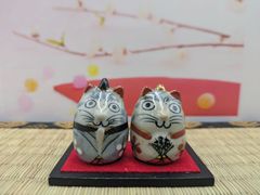波佐見焼 ねこびな ペアセット 雛人形 置物 有田焼 陶器製 縁起物