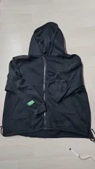 ブラック フード ジップアップ ジャケット 3XL