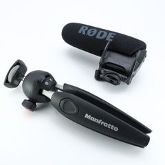 [Tested and Working] Manfrotto Video Production Accessory Set: RODE VideoMic PRO + Manfrotto PIXI EVO Mini Tripod _GP00006577