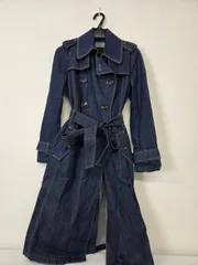 BANANA REPUBLIC Denim Trench Coat バナナリパブリック デニム トレンチコート ロング ベルト付き レディース S