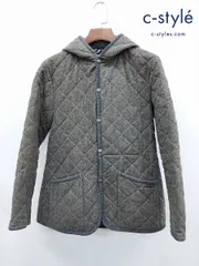 P307 [人気] LAVENHAM ラベンハム キルティングジャケット 36 グレー系 ウール100% レディース | ★