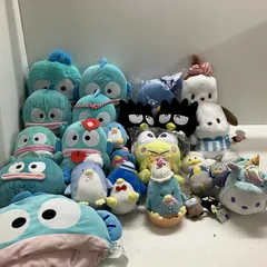 ◆ 【ジャンク品】 Sanrio サンリオ 24点 まとめ商品 はぴだんぶい ぬいぐるみ マスコット はんぎょどん タキシードサム ペックル など 現状品