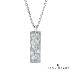 ライオンハート for Gift クラフトテクスチャー プレート ネックレス シルバー925 メンズ ブランド LION HEART