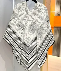 週末SALE　【新品未使用品】　 大判ストールスカーフカシミヤシルクホワイト