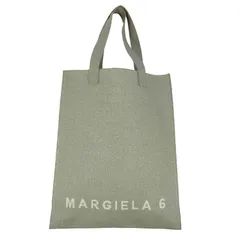 エムエムシックスメゾンマルジェラ MM6 Maison Margiela ロゴ ラメ ロゴトート ステッチ ショッピングバッグ レディース 表記無 