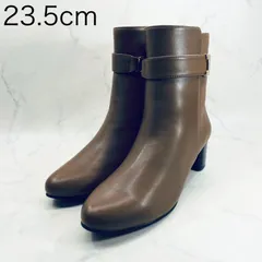 【新品 訳あり】【2WAY】イング　ベルトデザインショートブーツ　23.5㎝　キャメル