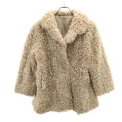 ZARA フェイクファーコート ベージュ XS - メルカリ