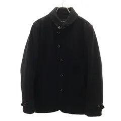 nano universe ナノユニバース メルトン マリン コート M ブラック サーモア中綿 メンズ 古着