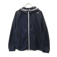 adidas アディダス トレーニング ウインドブレーカー OT ネイビー 裏トリコット レディース 古着