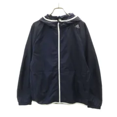 adidas アディダス トレーニング ウインドブレーカー OT ネイビー 裏トリコット レディース 古着