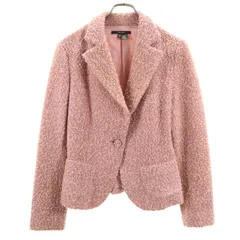 ZARA BASIC ザラベーシック ブークレ テーラードジャケット USA6 ピンク系 レディース 古着のサムネイル