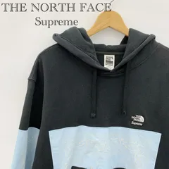 THE NORTH FACE × Supreme ノースフェイス シュプリーム Bandana Hoodes Sweatshirt NT02208I パーカー Lサイズ ブラック ブルー メンズ_247023