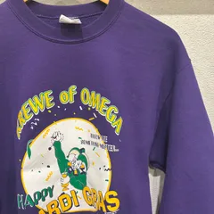 古着 S スウェット トレーナー ジャージーズ JERZEES 紫 パープル プリント ピエロ