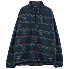 古着 90年代 コロンビア Columbia 白タグ 総柄 ハーフジップ フリースプルオーバー USA製 メンズXL相当 ヴィンテージ/eaa607900