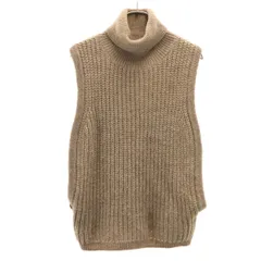 niko and... ニコアンド ノースリーブ タートルネック ニット アッシュブラウン レディース 古着