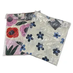 186000 新品未使用 UNIQLO×marimekko グラフィックTシャツ（ノースリーブ） L オフホワイト ピンク コットン 2点まとめ売り