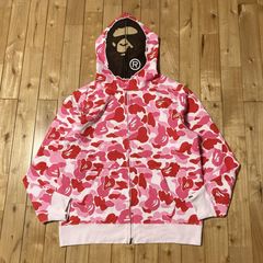 A BATHING APE シャークパーカー ピンクカモ サイズM - メルカリ