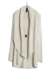 【お得なクーポン配布中!】 90s ローレン ラルフローレン ショールカラー ケーブル ニット カーディガン レディース L XL ケープ ガウン ラム ウール カシミヤ 羽織り