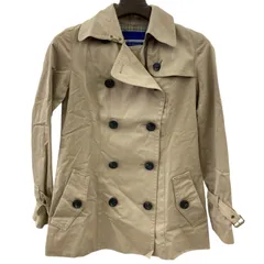 186001 BURBERRY BLUE LABEL バーバリーブルーレーベル チェックライナー  36 ベージュ レディース