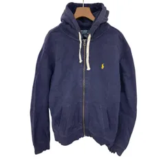 186000 Polo by Ralph Lauren ポロバイラルフローレン フルジップパーカー 90s L ネイビー 裏起毛 コットン