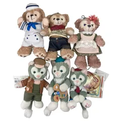186001 現状品 Disney ディズニー ダッフィーフレンズ ぬいぐるみバッジ 6点まとめ売り