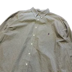 90s 00s Ralph Lauren シャツ 3XL オーバーサイズシャツ ラルフローレン  POLO チェックシャツ B-boy Y2K スケーター ストリートファッション オーバーサイズ リメイク ワンピース 古着 vintage