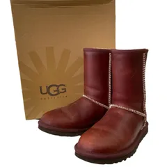 186001 現状品 UGG アグ ショートレザーブーツ w classic  22cm レディース
