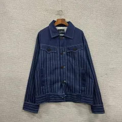 オッティモ カジュアル ツーポケット ストライプ デニム ジャケット XL M09830