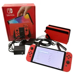 186000 動作確認済み Nintendo 任天堂 ニンテンドウ Switch 有機ELモデル HEG-001  マリオレッド 箱付き 初期化済み