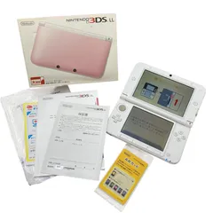 186000 動作確認済み Nintendo 任天堂 ニンテンドウ Nintendo 3DS LL SPR-001  ピンク ホワイト 初期化済み 箱付き 説明書付き