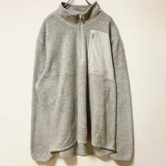 古着 used　Champion チャンピオン　長袖ハーフジップフリースジャケット　ハイネック　グレー　XXLサイズ