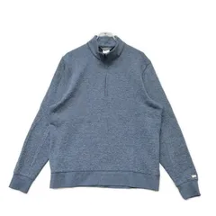 中古 メンズ ナイキ NIKE カットソー XL 青系 ハーフジップ 杢調 プルオーバー ストレッチ