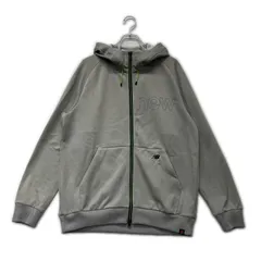 中古 メンズ ニューバランスゴルフ New Balance golf パーカー 6(L) グレー フルジップ プリントロゴ 裏起毛