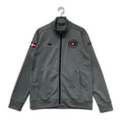 中古 メンズ カッパゴルフ KAPPA GOLF フルジップアウター L グレー ロゴ刺しゅう 裏起毛 ストレッチ