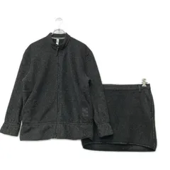 中古 レディース アディダスゴルフ adidas GOLF セットアップ O ブラック系 秋冬 フリース ジップジャケット×スカート