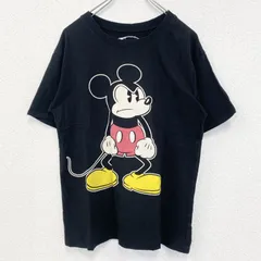 古着 used　Disney　ディズニー　半袖プリントTシャツ　ミッキーマウス　Mickey Mouse　ブラック　黒　Sサイズ