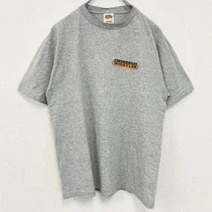 古着 used　FRUIT OF THE LOOM フルーツオブザルーム　半袖ワンポイントTシャツ　バックプリント　グレー　M