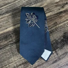 Dominique France ドミニクフランス フランス製 シルク ジャガード ボタニカル柄 ネクタイ グリーン Made in France