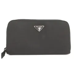 PRADA ラウンドファスナー長財布 ナイロン ブラック
