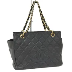 CHANEL マトラッセ プチタイムレス チェーントートバッグ キャビアスキン ブラック A18004