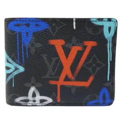 【中古Ａ】ルイ・ヴィトン　LOUIS VUITTON　モノグラム エクリプスグラフィティ　二つ折り札入　ポルトフォイユ・ミュルティプル　M81847
