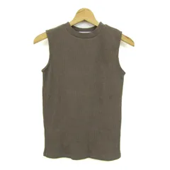 ナノユニバース タンクトップ ノースリーブ シャツ トップス リブ レディース 36サイズ モカ nano universe 【中古】