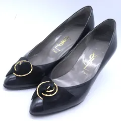 イヴサンローラン パンプス アーモンドトゥ シューズ ブランド 靴 黒 レディース 34サイズ ブラック YVES SAINT LAURENT 【中古】のサムネイル
