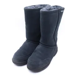 ベアパウ ムートンブーツ スウェード 裏ボア シューズ ブランド 靴 レディース 8サイズ グレー BEARPAW 【中古】