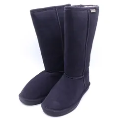 ベアパウ ムートンブーツ スウェード 裏ボア シューズ ブランド 靴 レディース 7サイズ ネイビー BEARPAW 【中古】