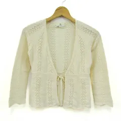 クミキョク カーディガン トップス ボレロ 透かし編みニット レディース S2サイズ ベージュ 組曲 【中古】